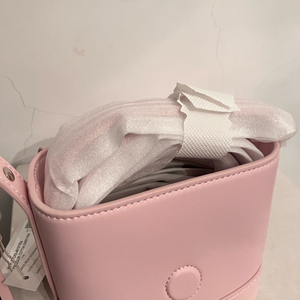 Charles & Keith Kadee Ruched Bow-Charm Mini Bag NWT - Picture 6 of 12